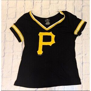 Pittsburgh Pirates Black T-Shirt Women's Size  XL Baseball Tee